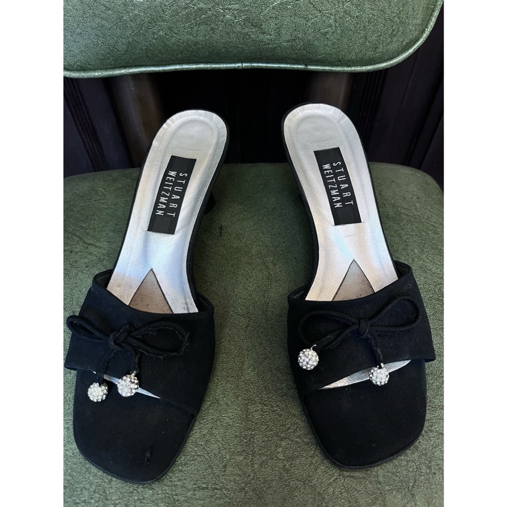 Stuart Weitzman Slip-On Low Open Toe Heels Vintage Y2K